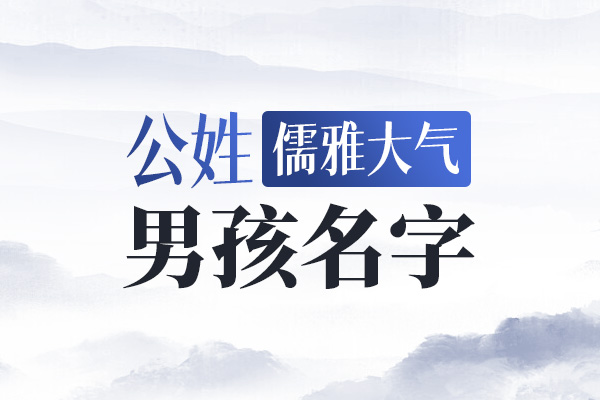 儒雅大气点的公姓男孩名字